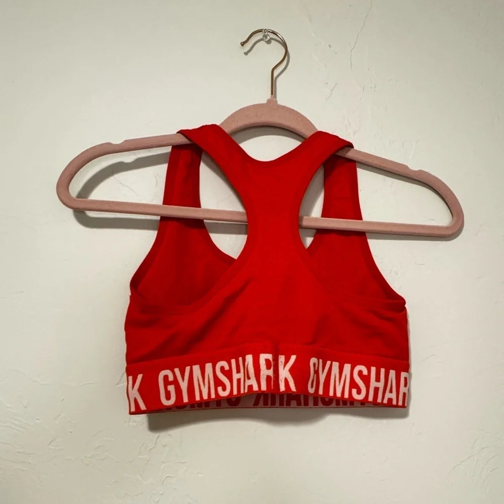 Gymshark orange cotton blend sports bra athletic size small